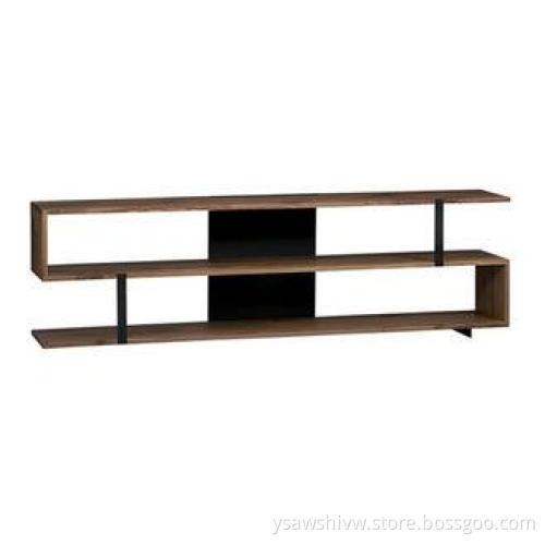 3 Layer Media Console , Wood TV Display Stand For Home / KT